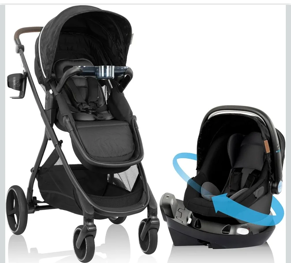Evenflo Shyft Intuiti+ Travel System, Revolve180 LiteMax NXT