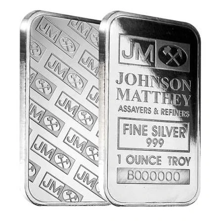 Johnson Matthey 1 oz Fine Silver Bar