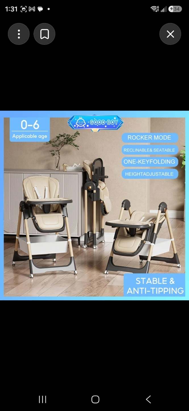 Multi-functional Convertible Baby High Chair