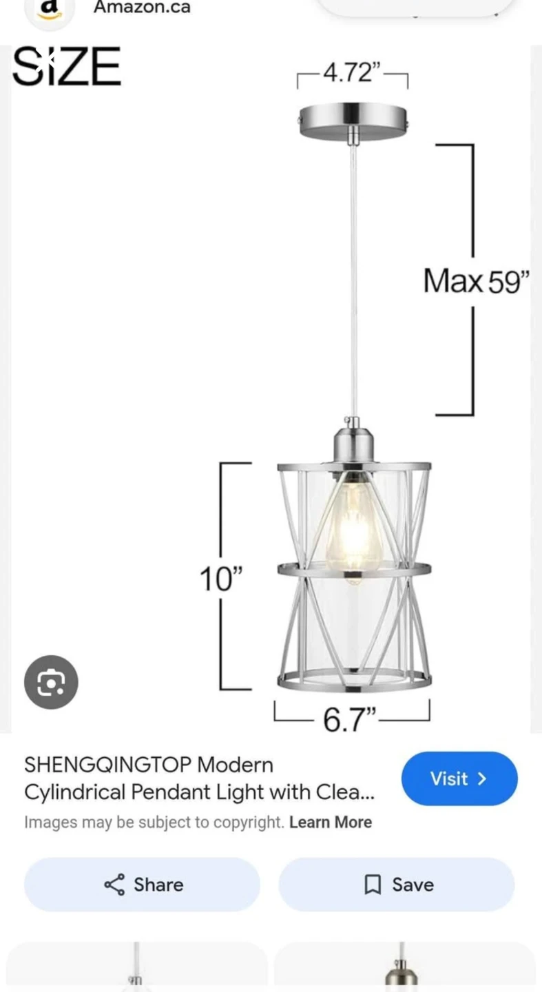 SHENGQINGTOP Modern Cylindrical Pendant Light - photo 2