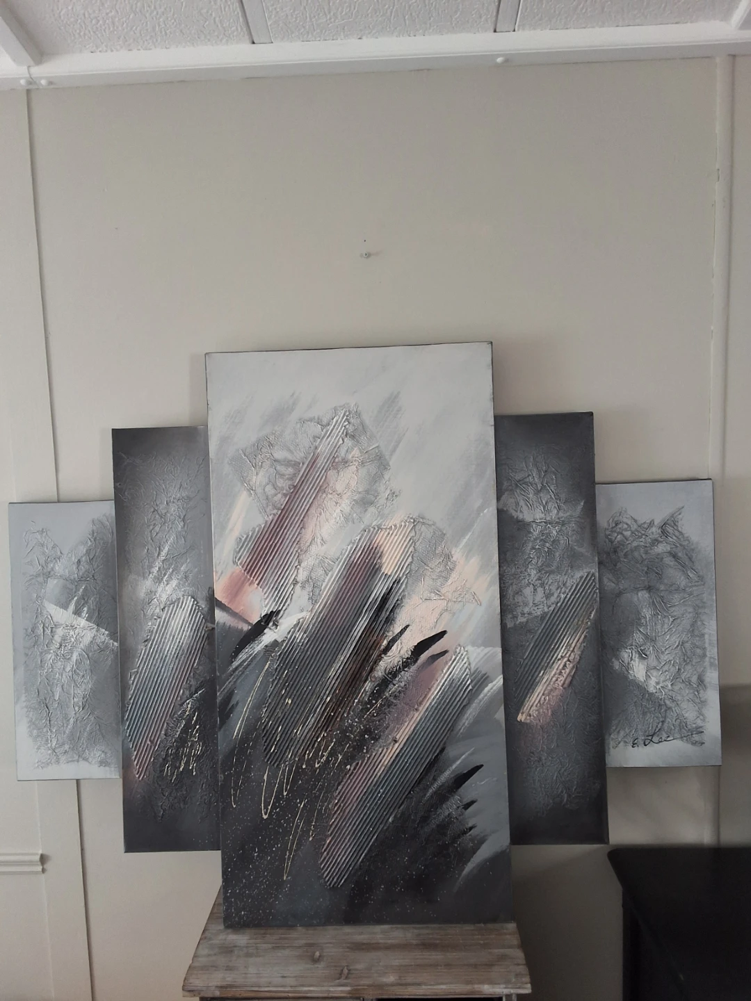 One Piece Abstract Textured Wall Art Set