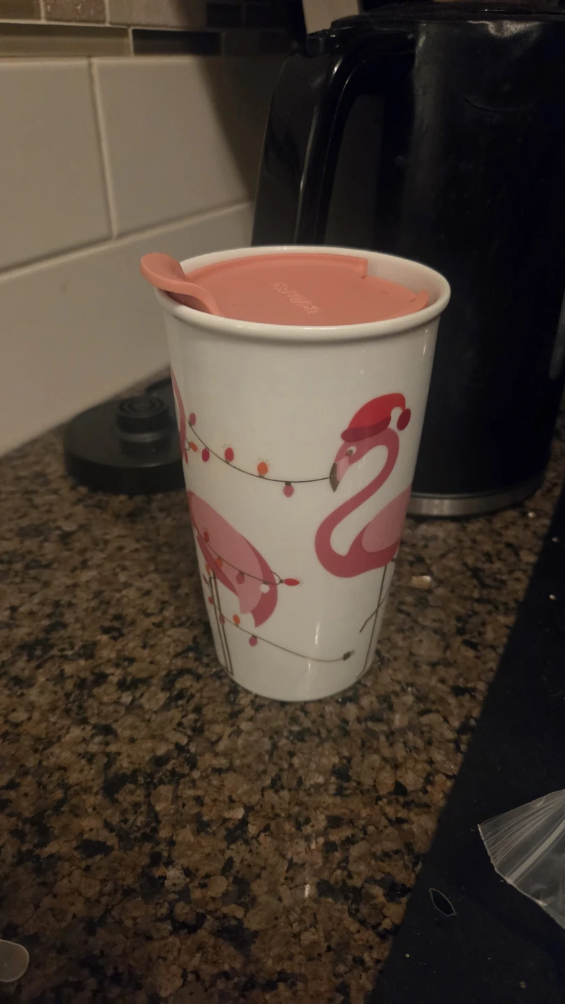 David's Tea Flamingo Travel Mug