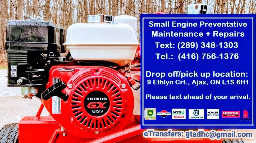 Small Engine Preventative Maintenance and Repairs