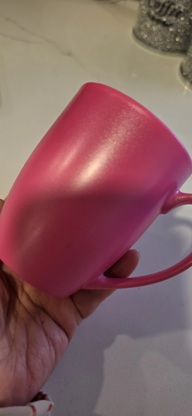 Set 4 NEW Hot Pink shimmer mugs never used - photo 5