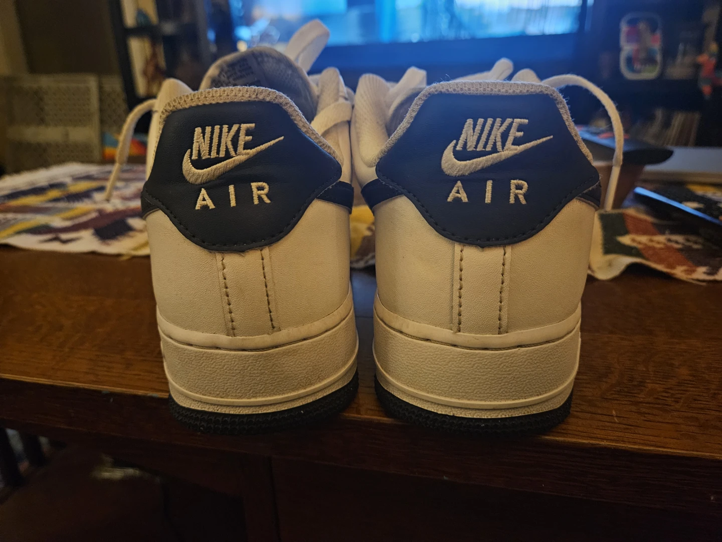 Nike Air Force 1 Low White and Navy - photo 5