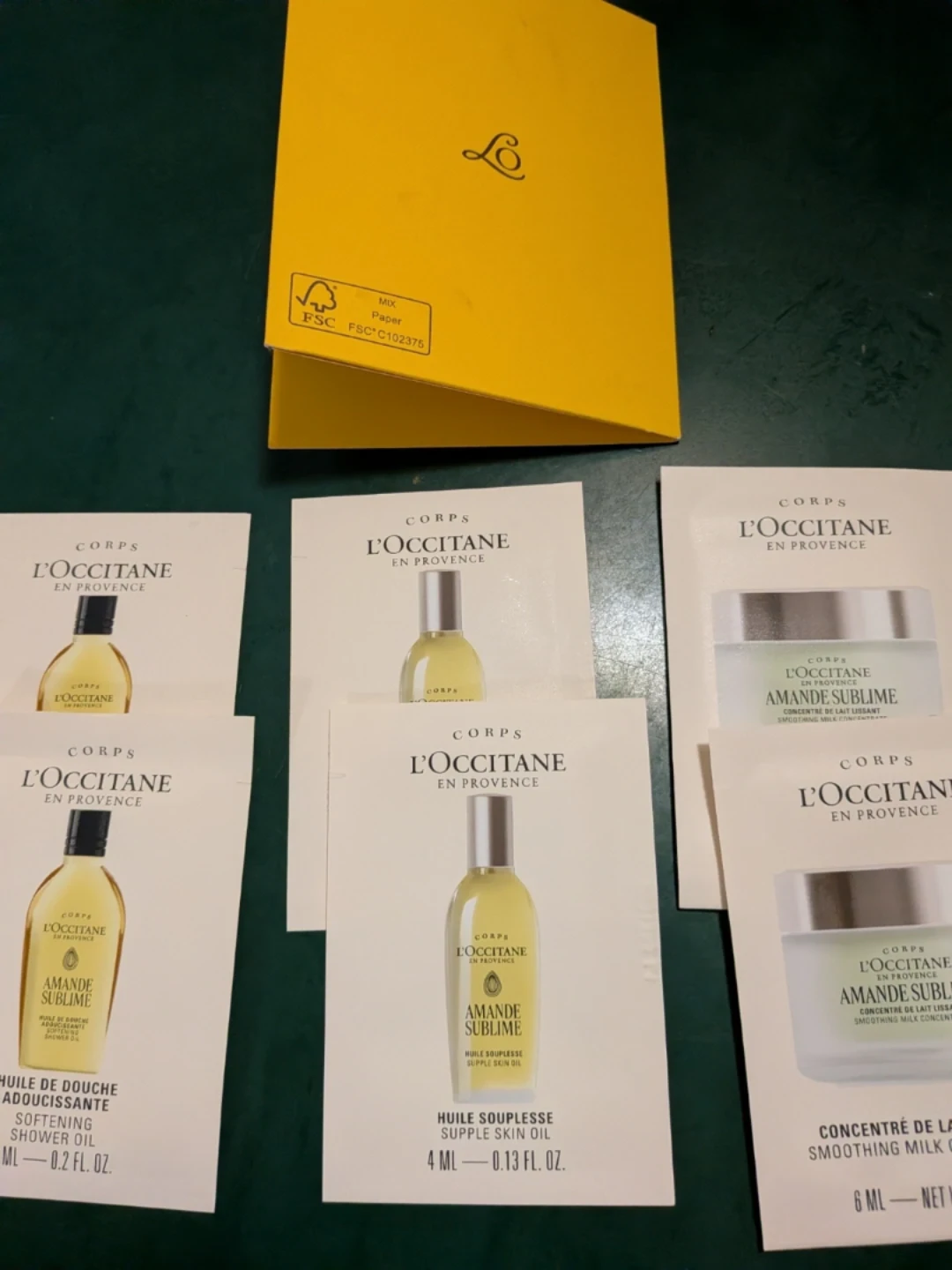 L'Occitane Amande Sublime Sample Set Of 6 / 32ml / $2