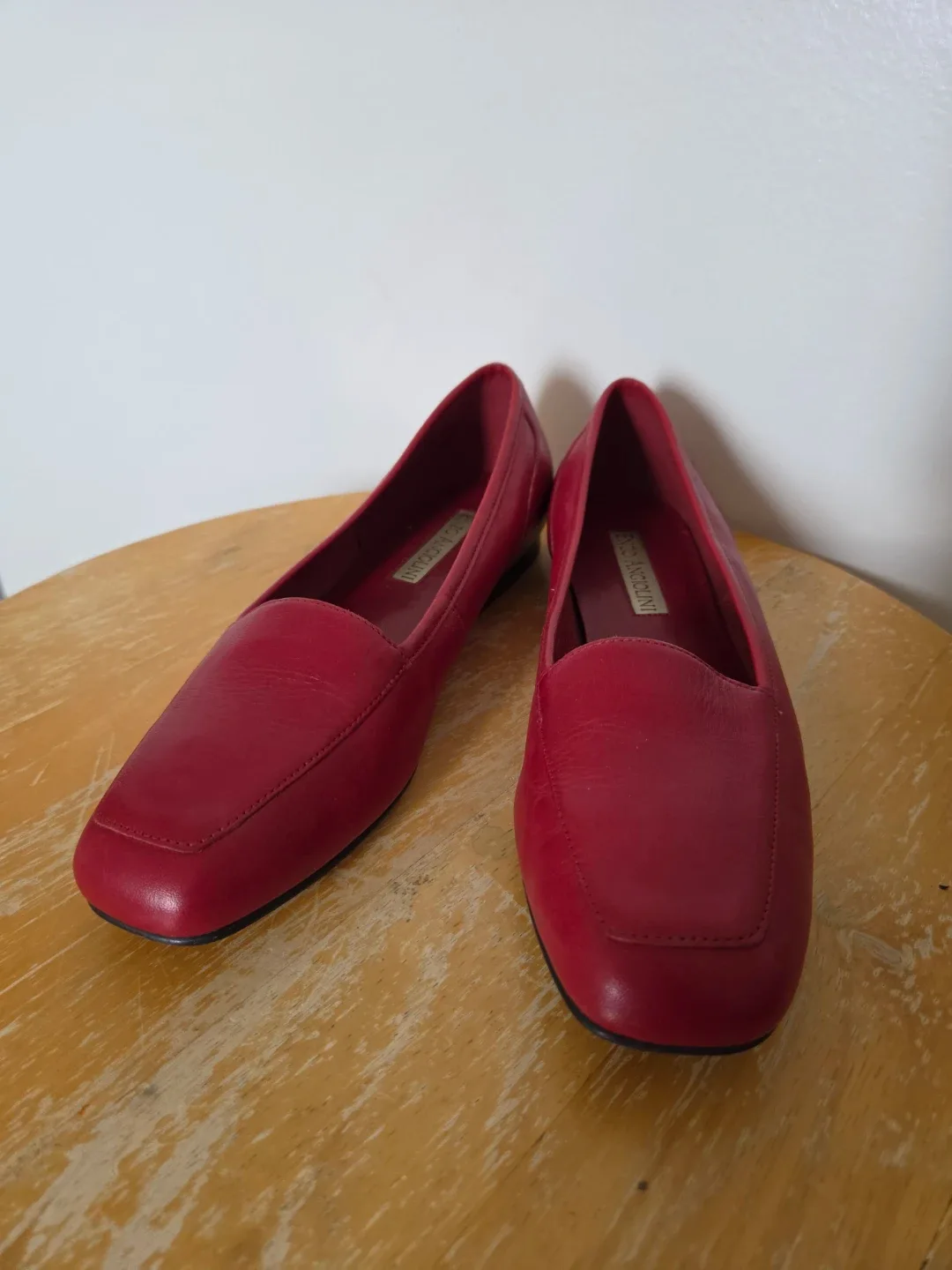Enzo Angiolini Red Leather Loafers Size 8N