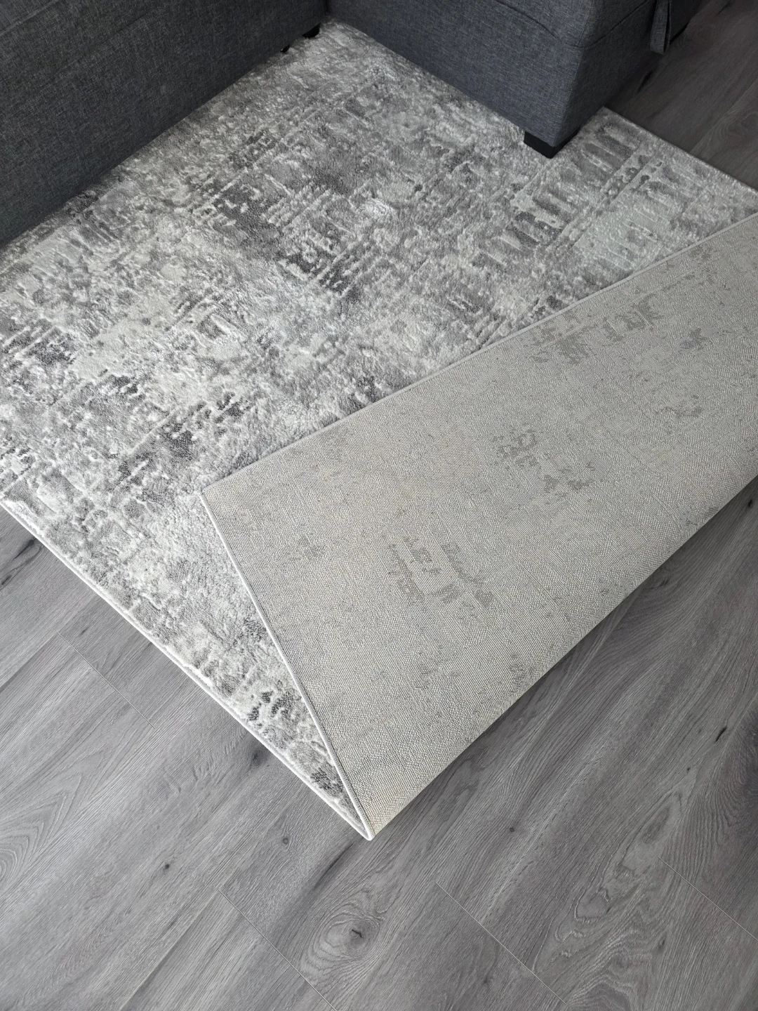Modern Grey Abstract Area Rug