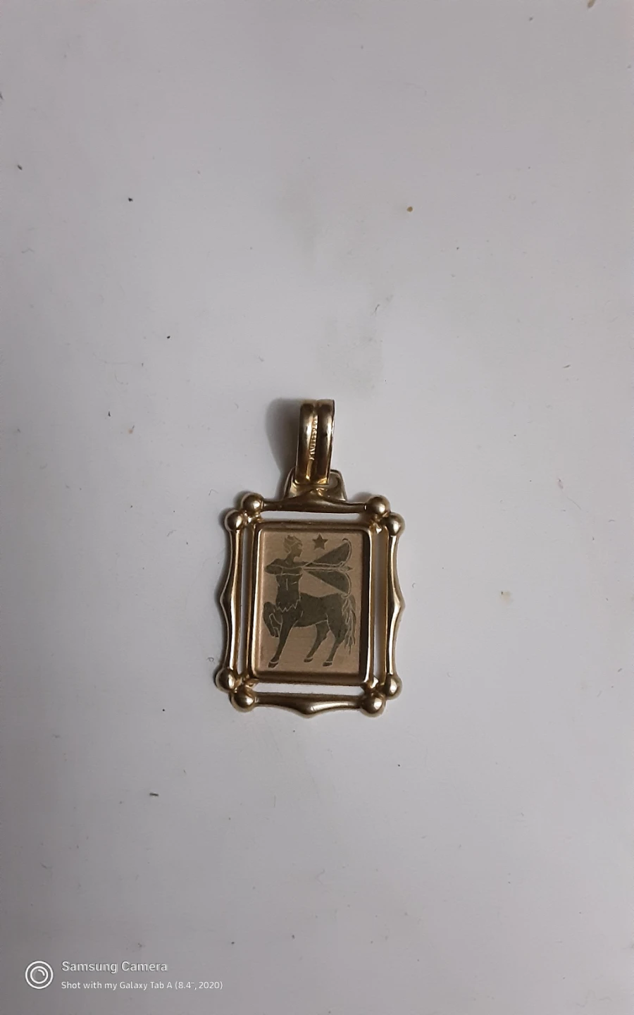 Gold Sagittarius Zodiac Pendant 14Ksolid gold