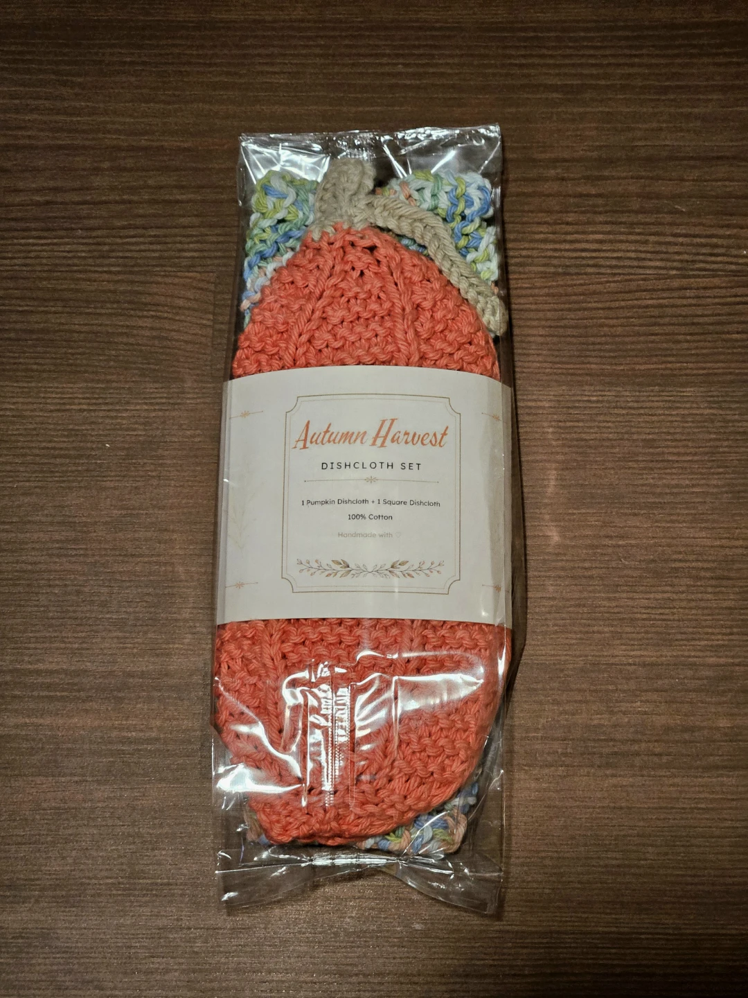 🍂 Autumn Harvest Handmade Dishcloth Set - Meadow - 2 Pcs - photo 2