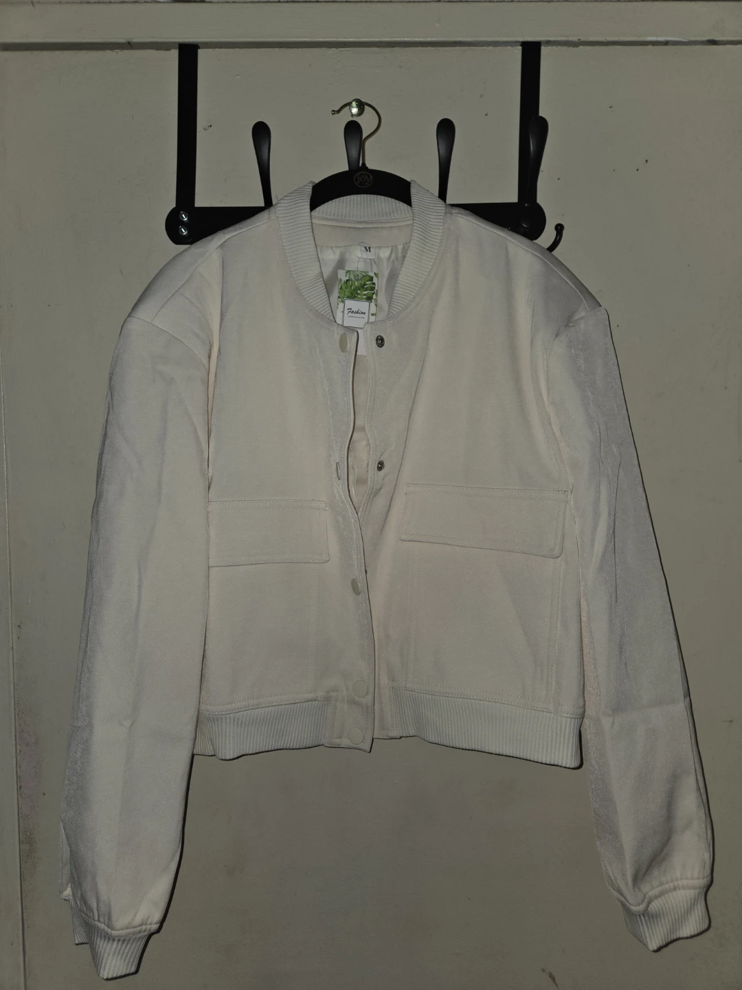 Fashion Classic  Rose-Creme Varsity Jacket in a Ladies L