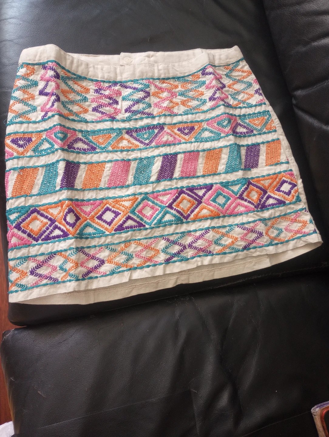 Embroidered Patterned Mini Skirt - photo 2