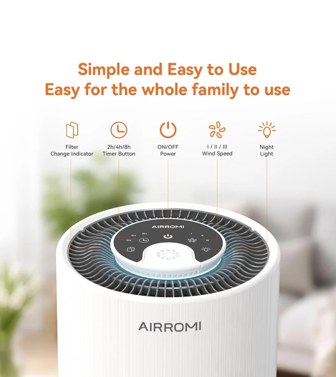 AIRROMI Air Purifier with Activated Carbon - photo 4