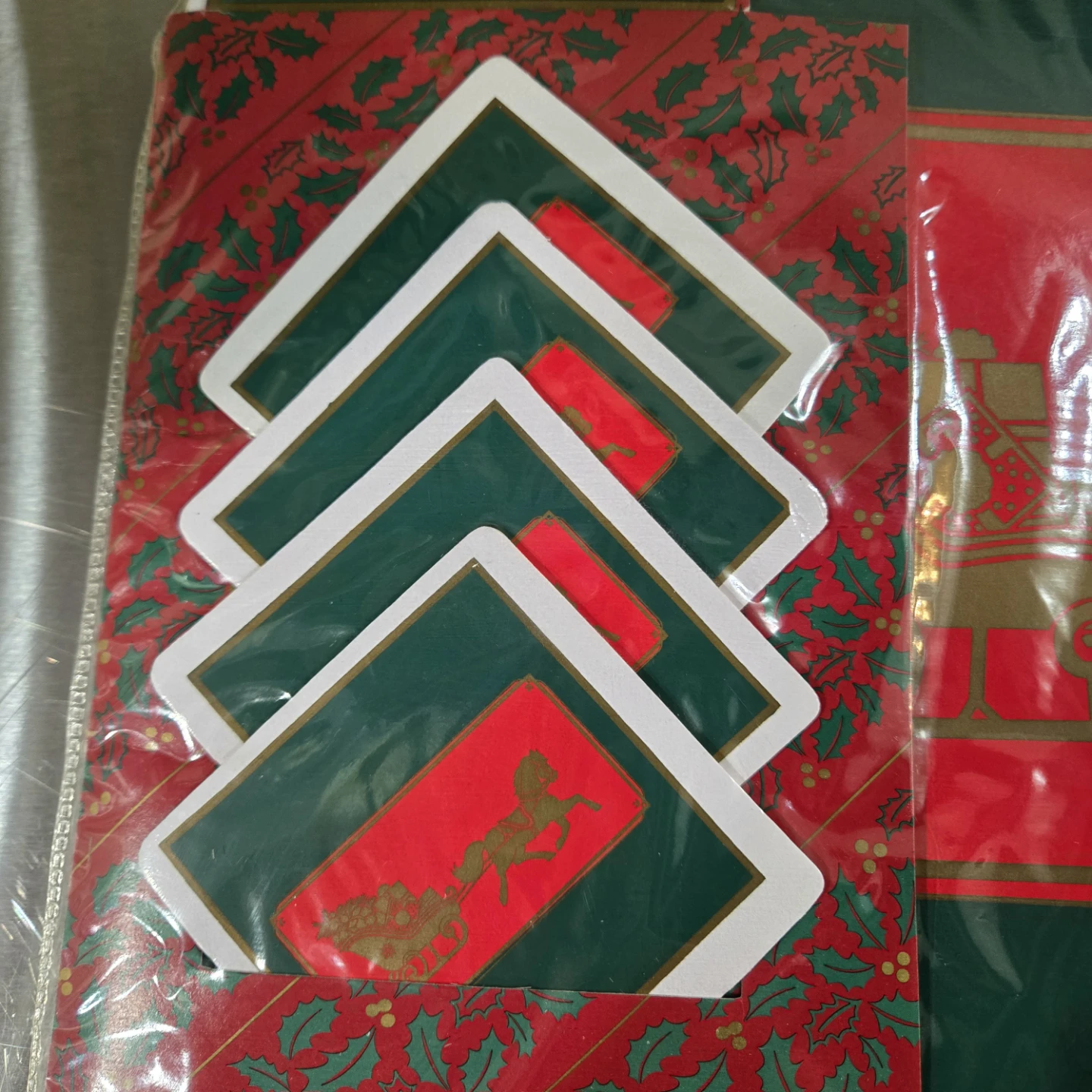 8 Piece Christmas Vinyl Placemat and Coaster Set - photo 2