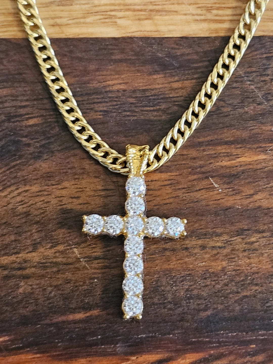 18k cross pendant necklace - photo 5