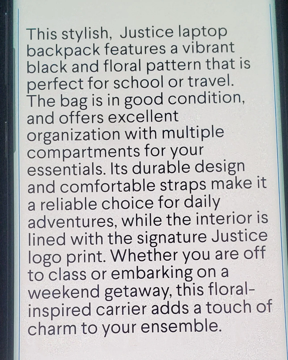 Justice Laptop Backpack - photo 5