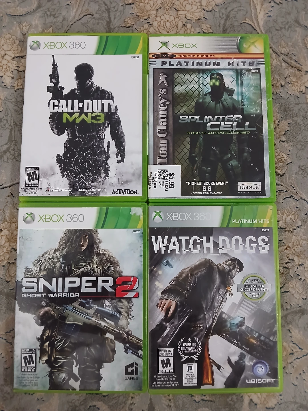 Lot of 4 Xbox and Xbox 360 games all for 19