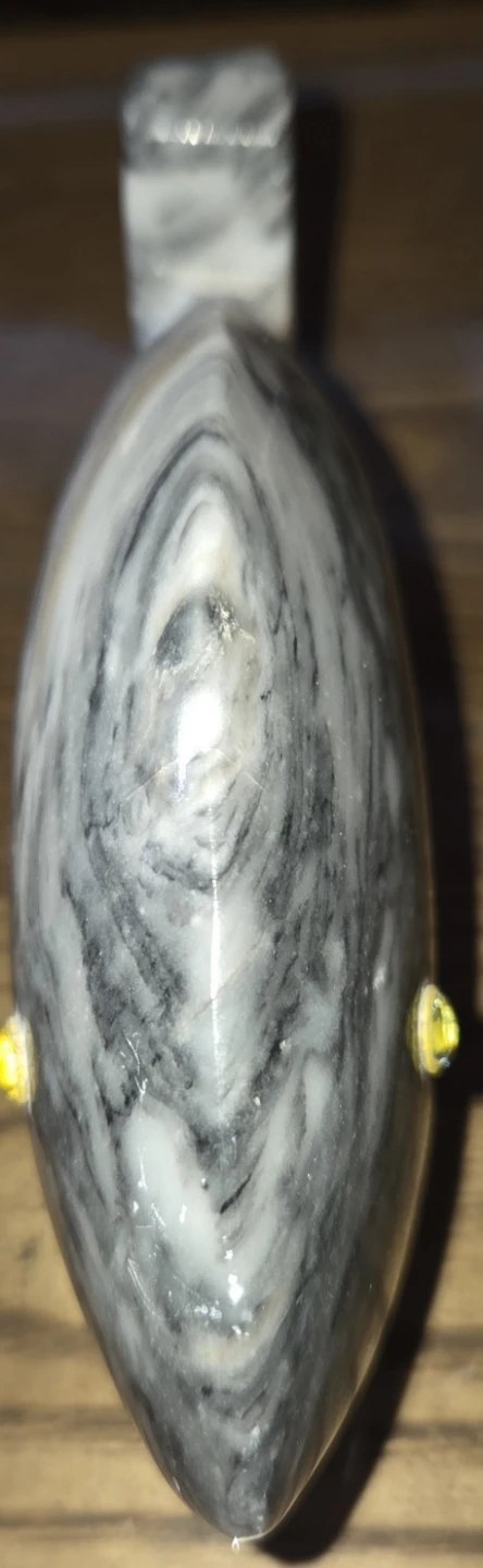 Vintage carved Stone Fish Decorative zebra agate Figurine - photo 5