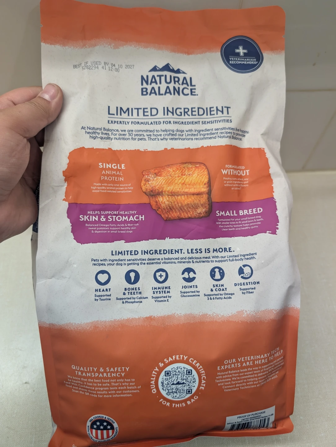 Natural Balance Small Breed Salmon/Sweet Potato 4lb x Qty 2 - photo 4
