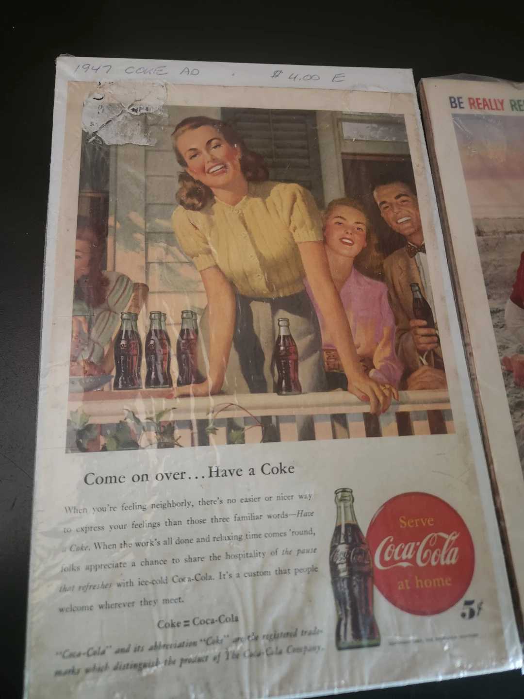 Set of 2 Vintage Coca-Cola Advertisements - photo 2