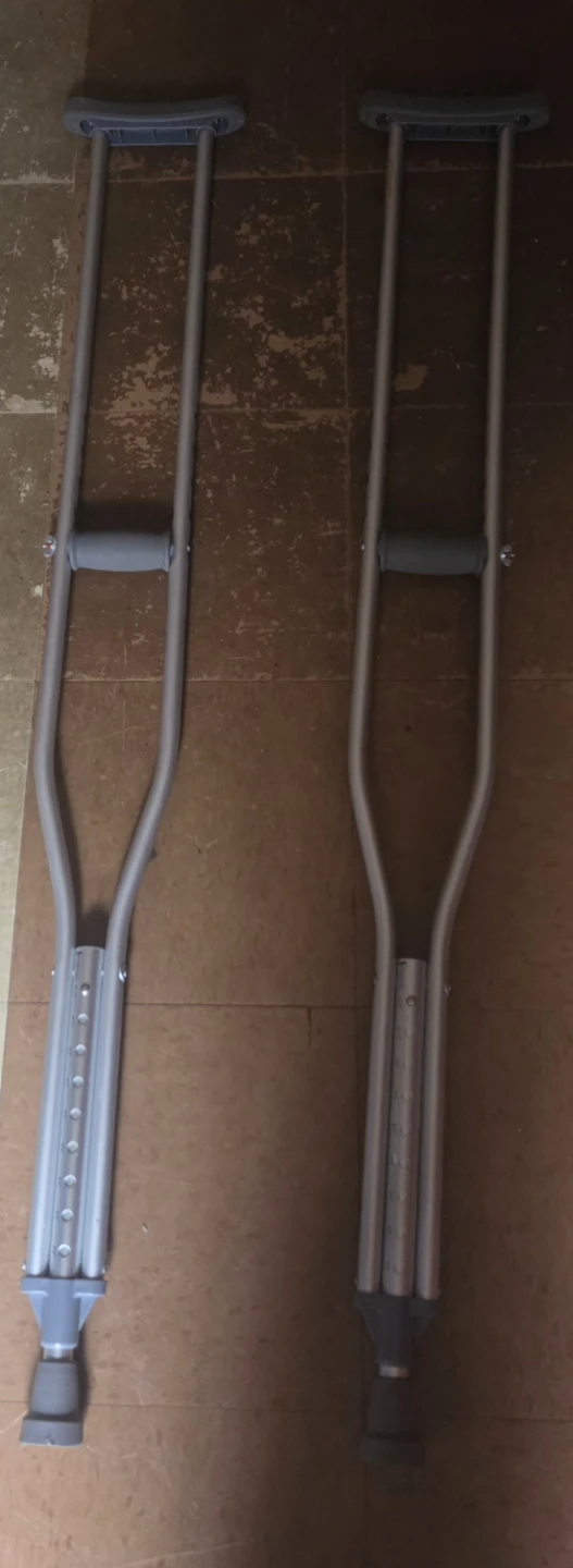 Pair of Adjustable Aluminum Crutches