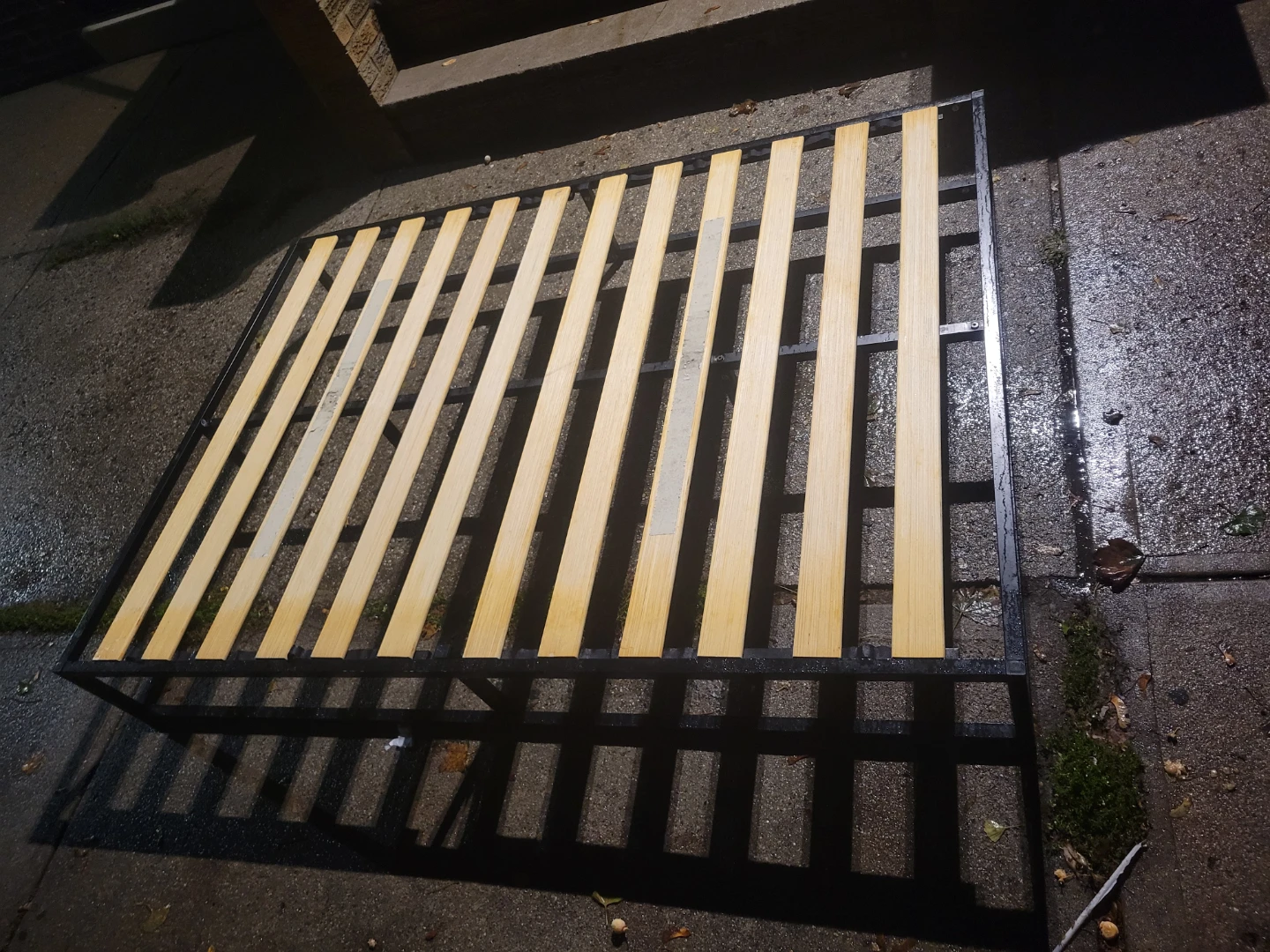 FULL Size Metal Bed Frame with Wooden Slats - photo 2