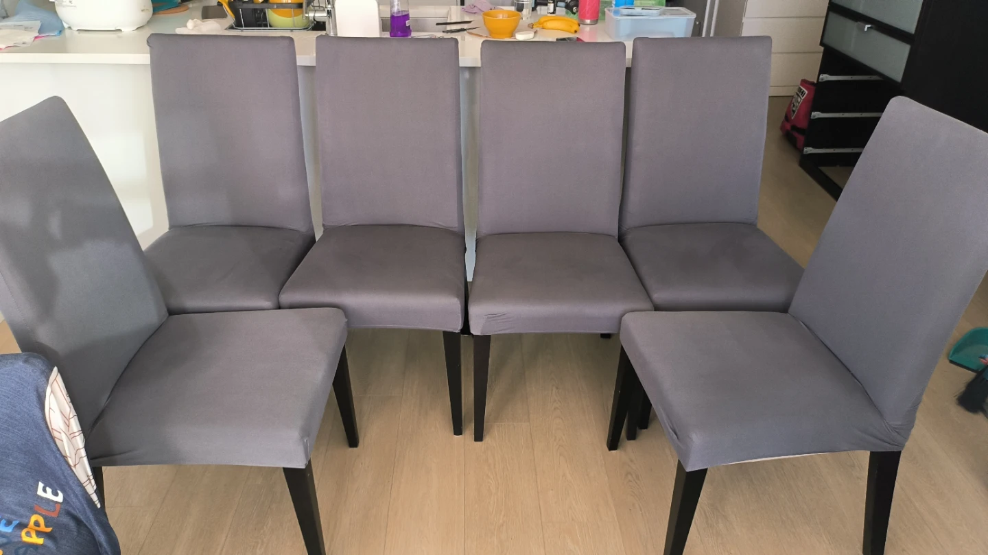 Ikea set of 6 Grey Chairs - photo 2
