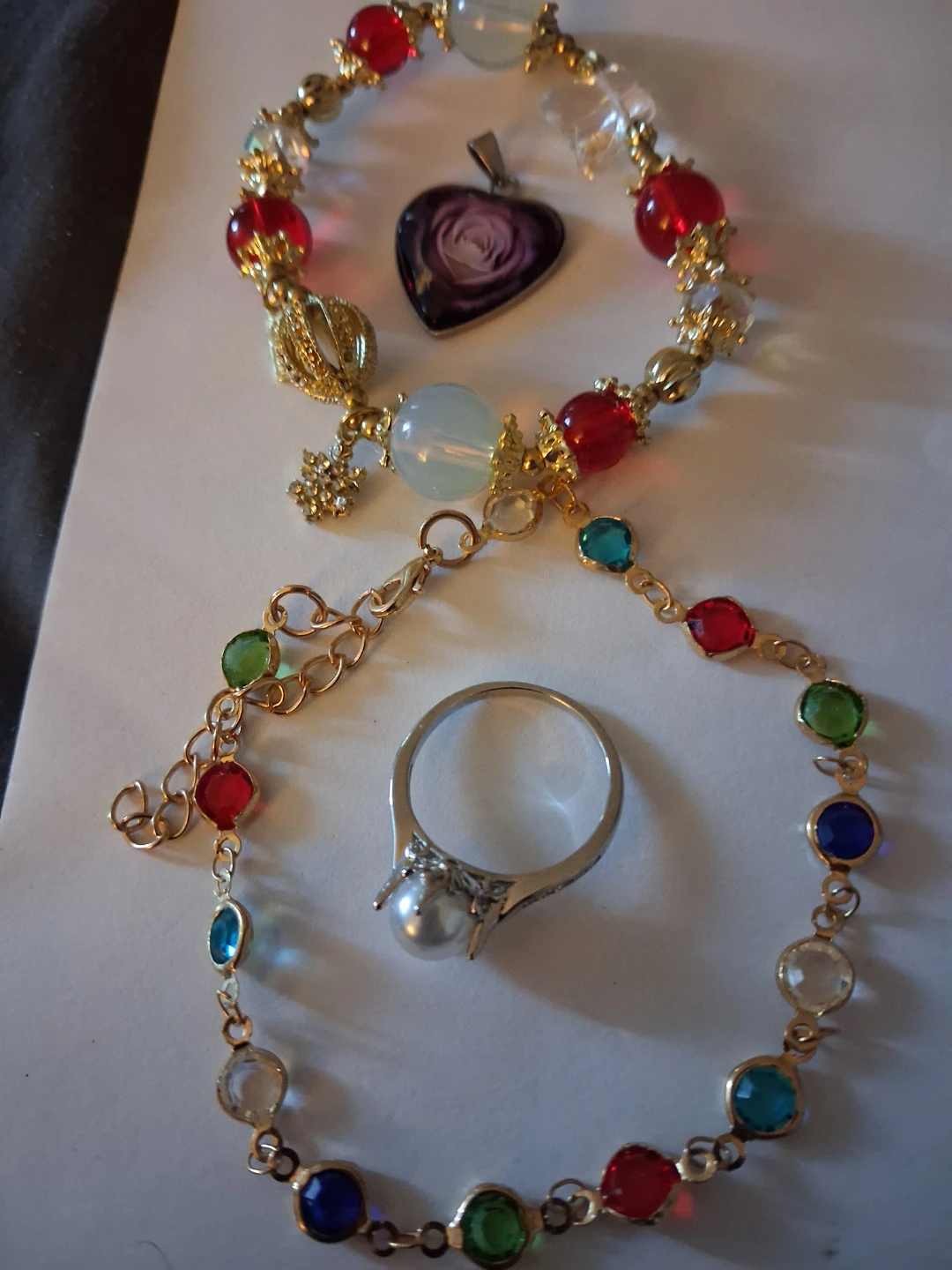Jewellery Bundle: Bracelets, Ring and Heart Pendant