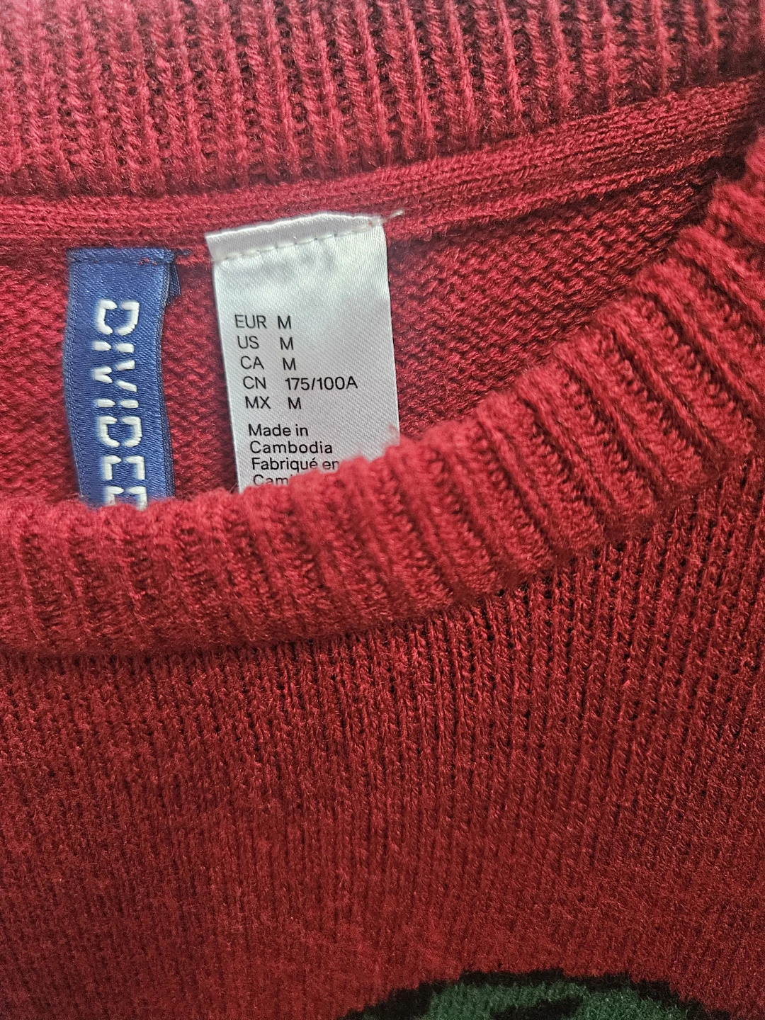 Christmas Sweater - Red Tree Rex, M - photo 2