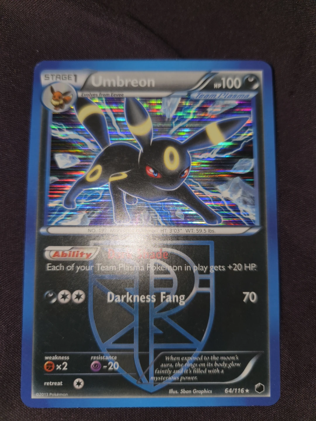 Umbreon Pokemon Trading Card 64/116