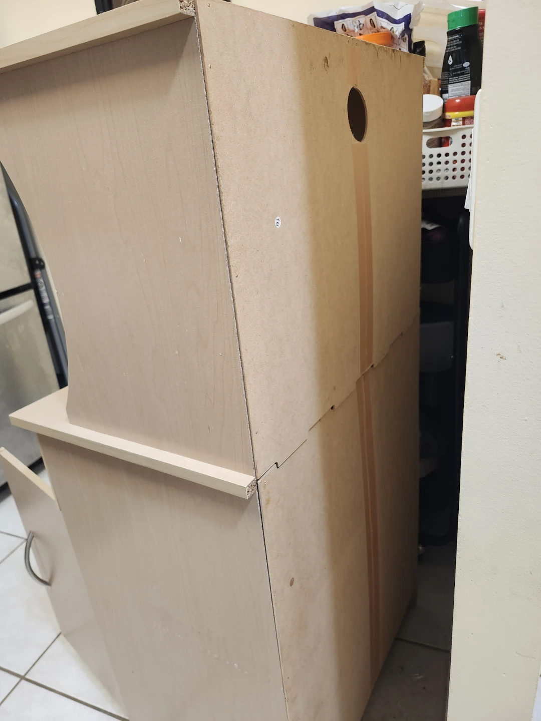 Light Wood Kitchen Hutch Storage Unit - photo 5