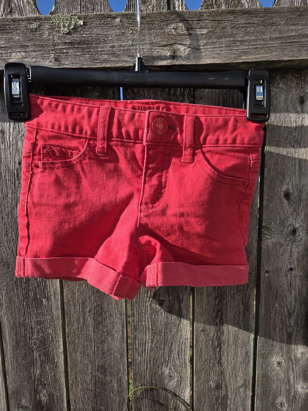 Justice Red Denim Shorts Size 8 Slim