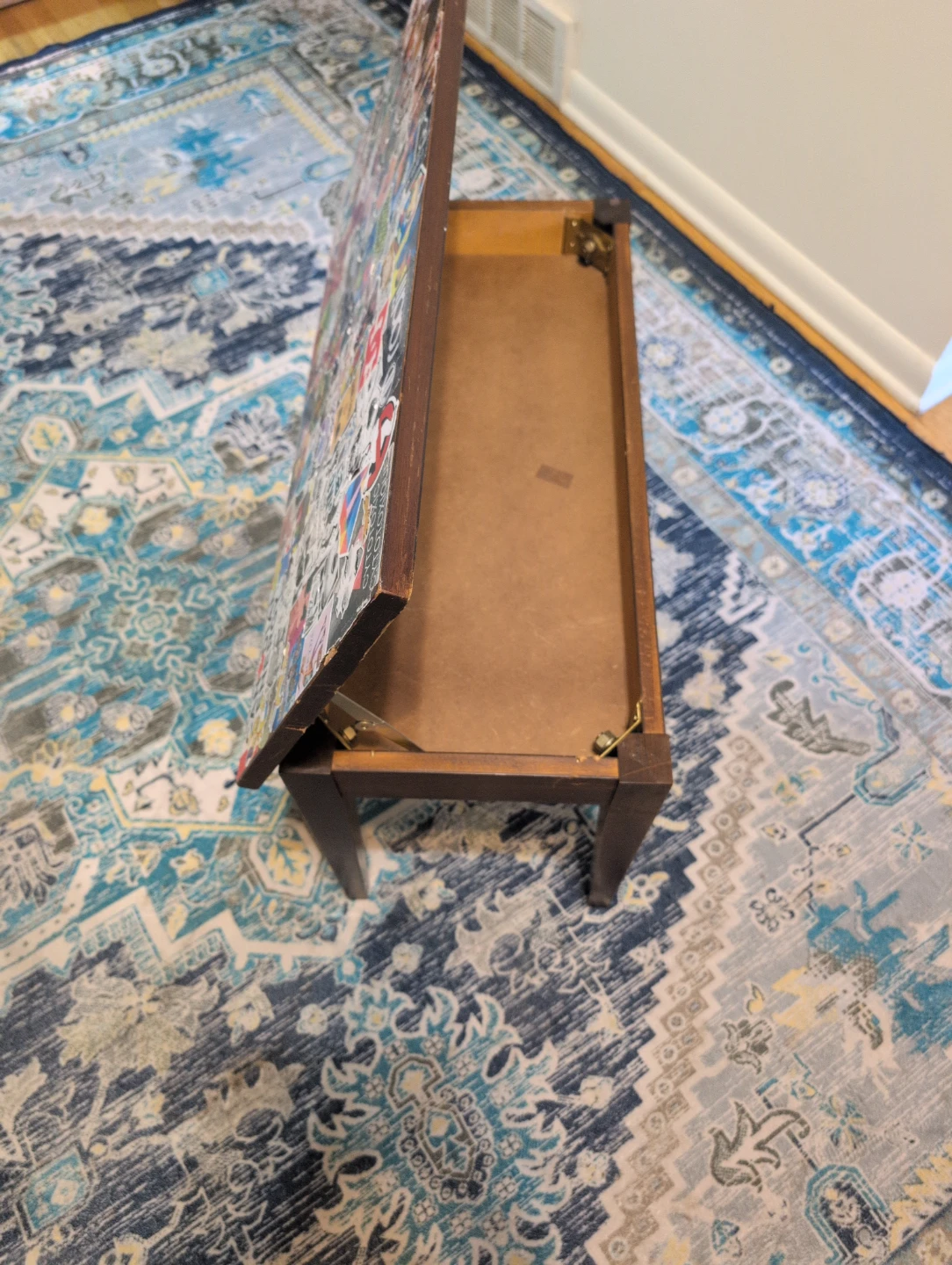 Sticker-Covered Storage Bench (Piano Bench) - photo 4