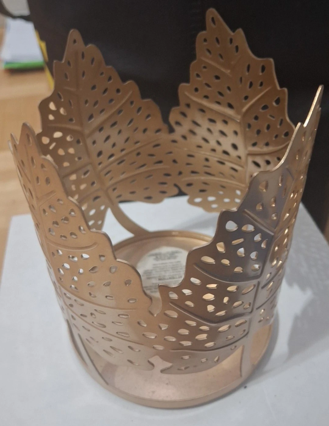 Bath & Body Works Gold Leaf Candle Holder - photo 3