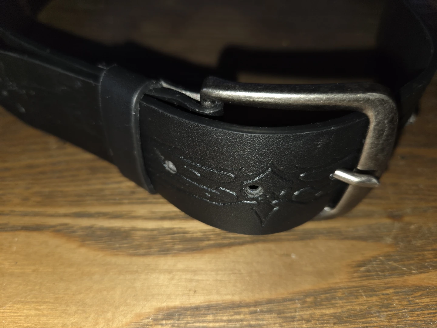 Black Man-made Material Belt Size 42