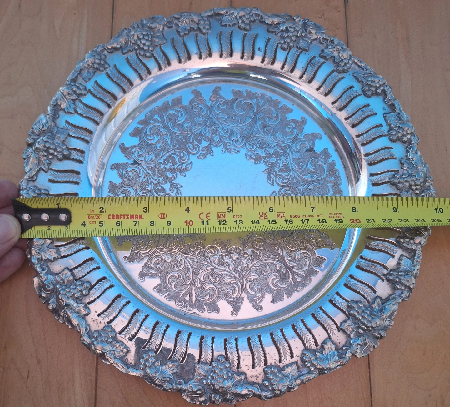 Vintage Silver Plated Trays Old English Reproduction Viking - photo 4