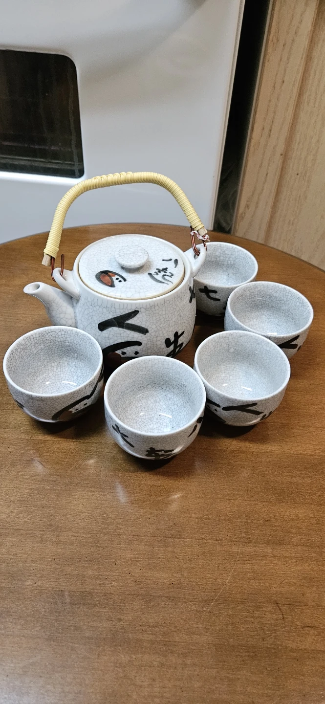 Ceramic Teapot and 5 Tea Cups Set - photo 3