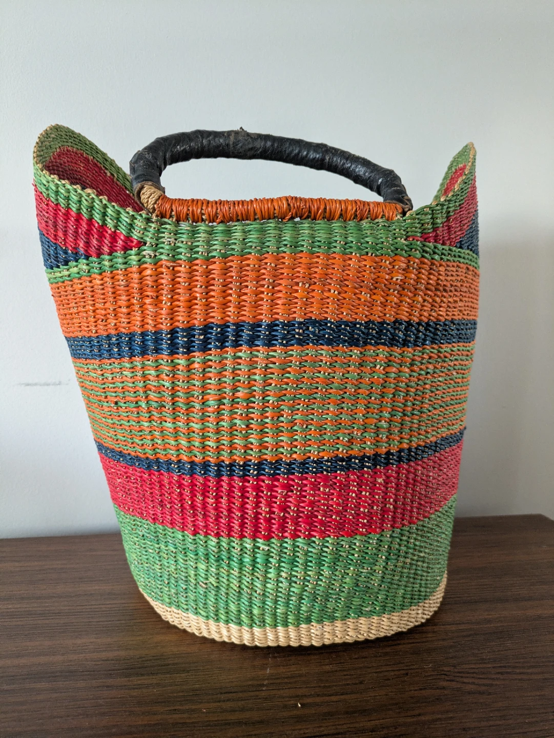 Colorful Woven Market Basket - photo 2