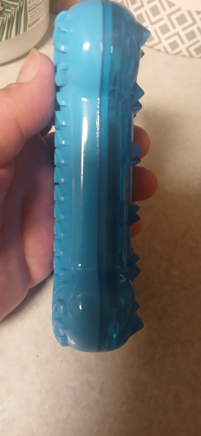 Blue Rubber Dog Chew Toy Bone - photo 2