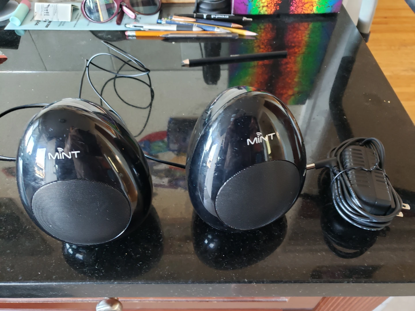 MINT Black Egg-Shaped Speakers