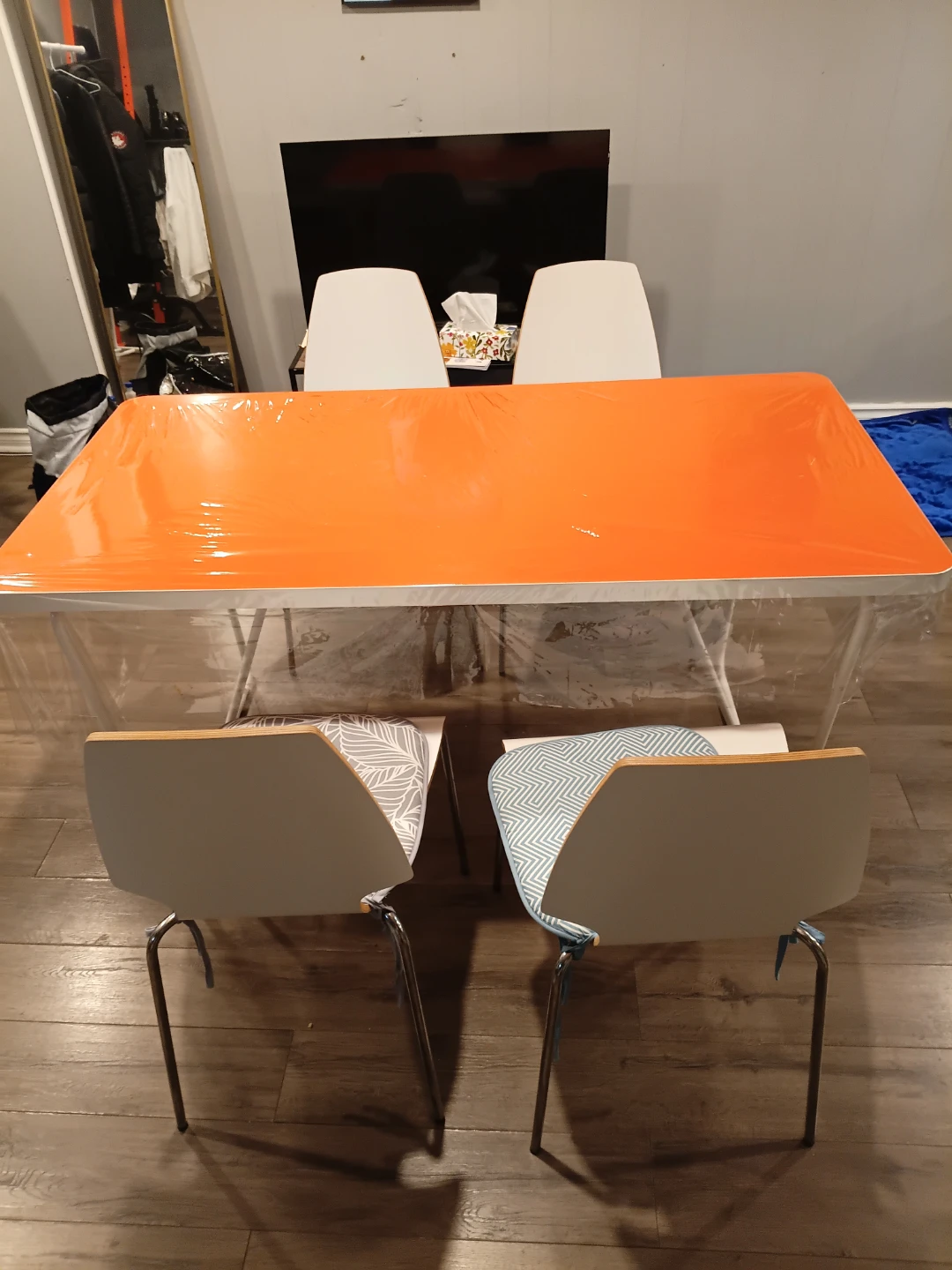 Orange Folding Dining Table
