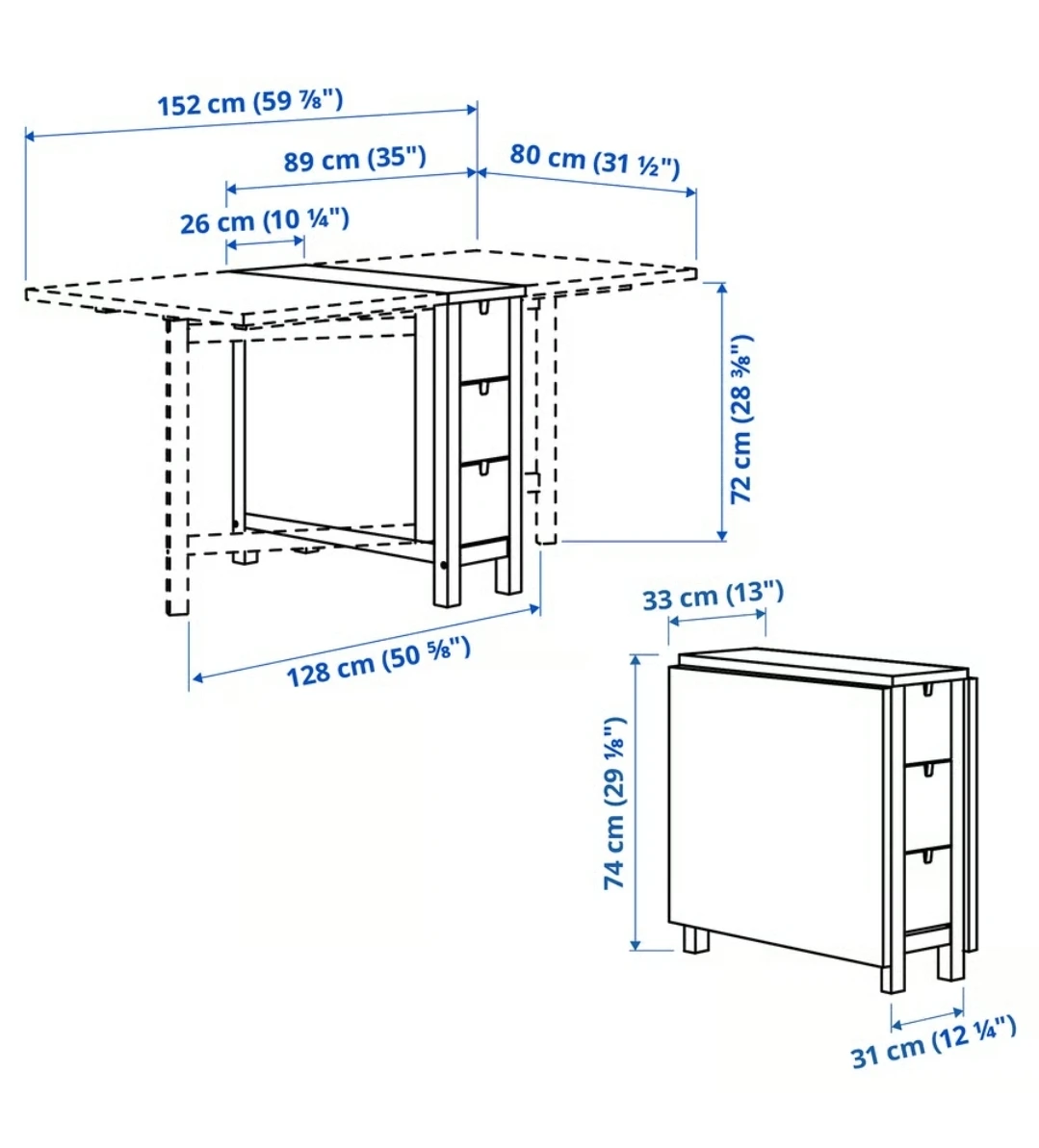 IKEA NORDEN Gateleg Table in Birch - photo 4
