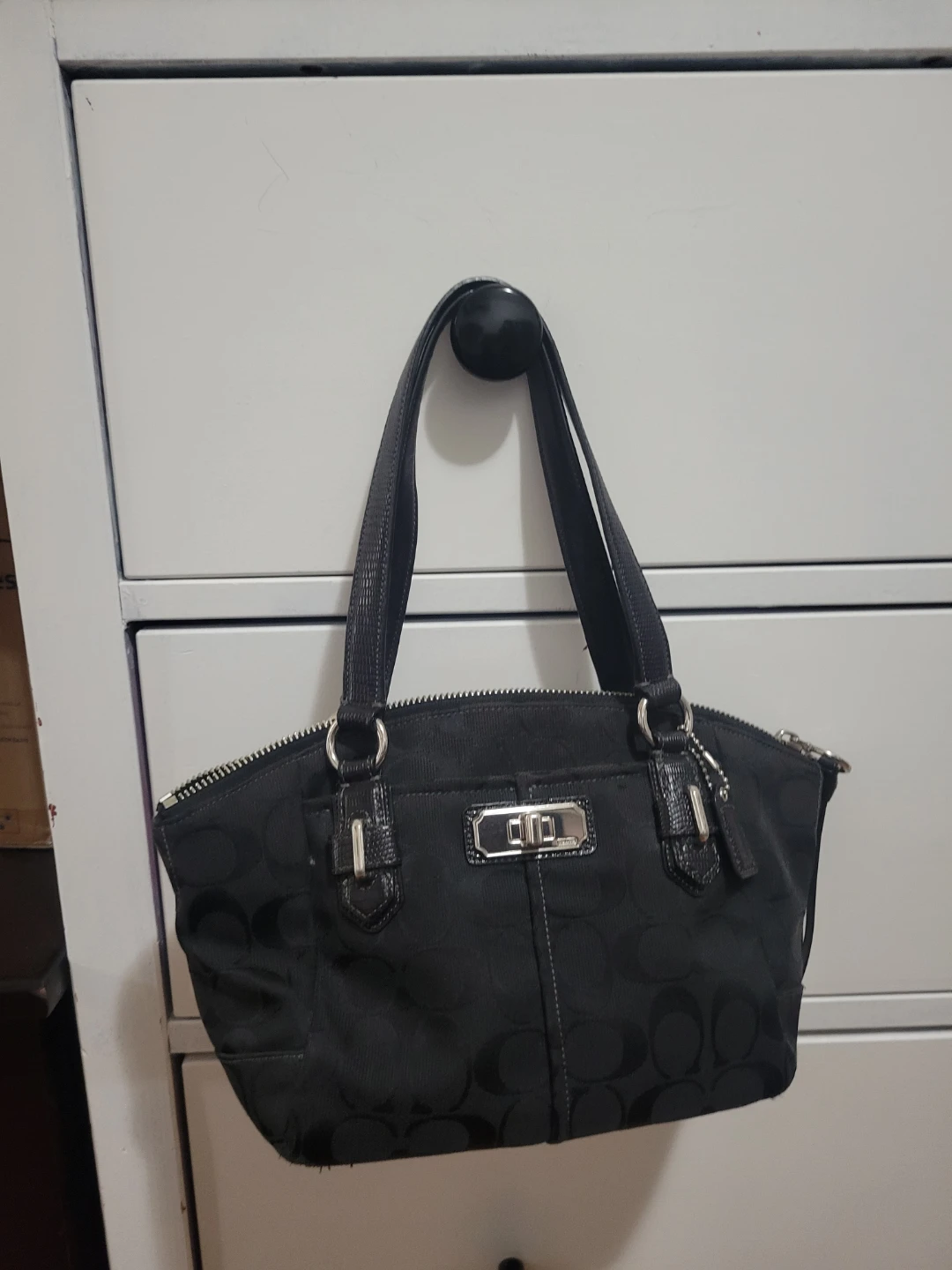 Black Coach Signature Handbag