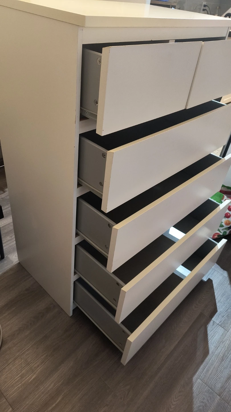 White 6-Drawer Dresser - photo 5