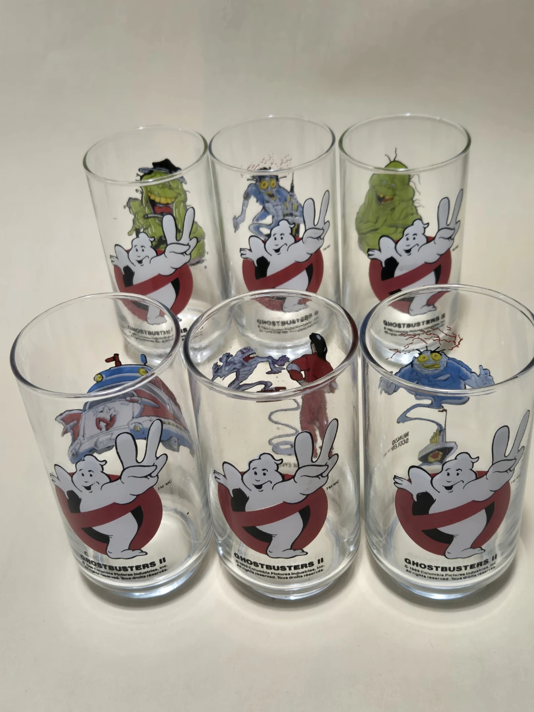 Vintage promotional Ghostbusters II set of six glasses - photo 2