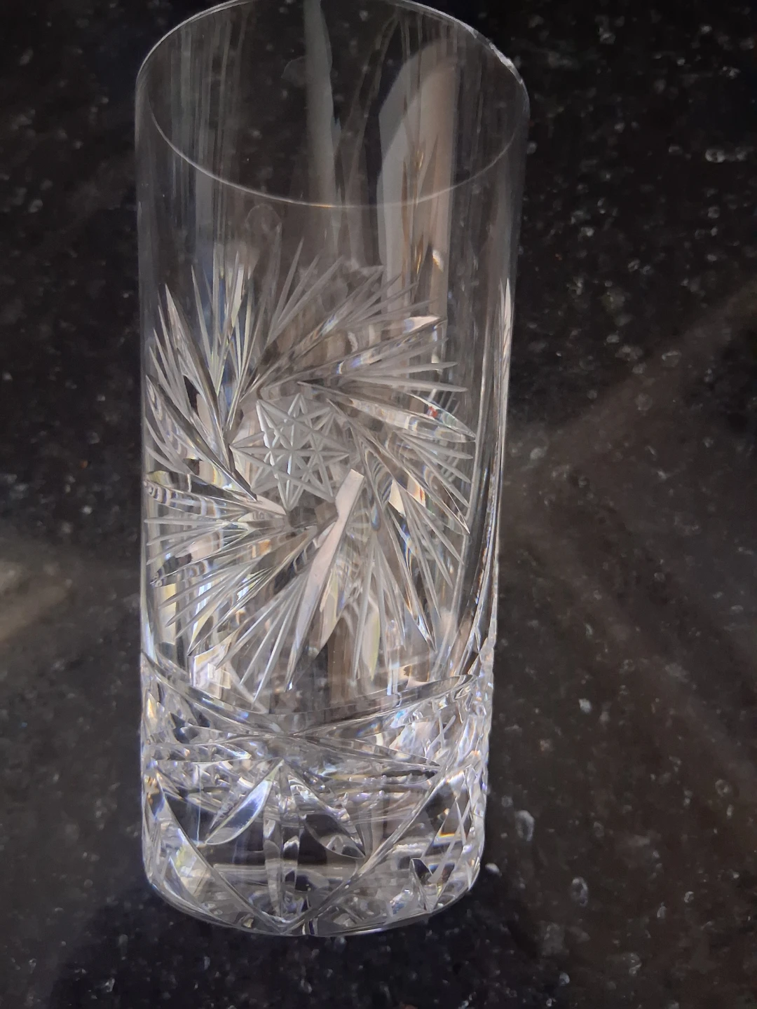 Set of 7 Vintage Pinwheel Cut Crystal Glasses - photo 3