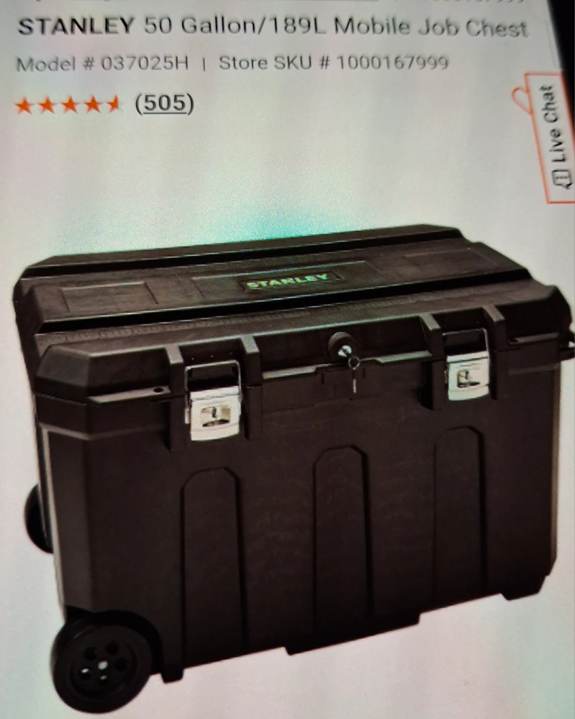 Stanley 189L Mobile Job Chest - photo 4