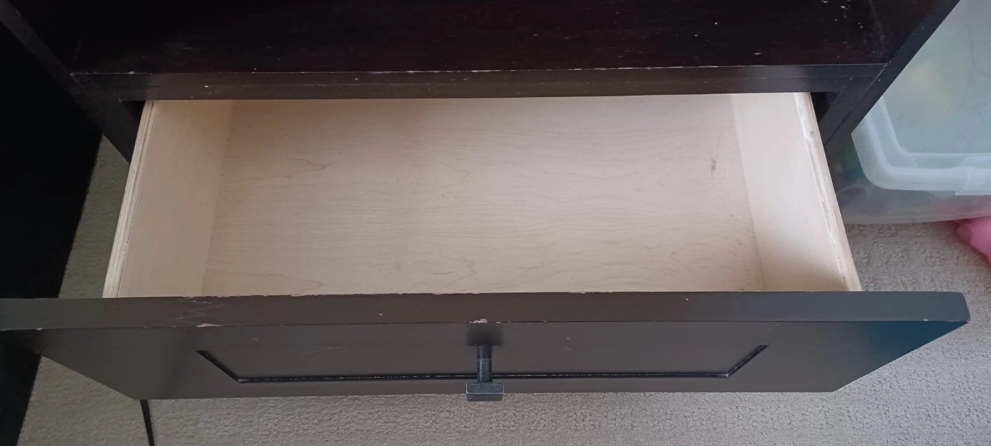 brown bedside table