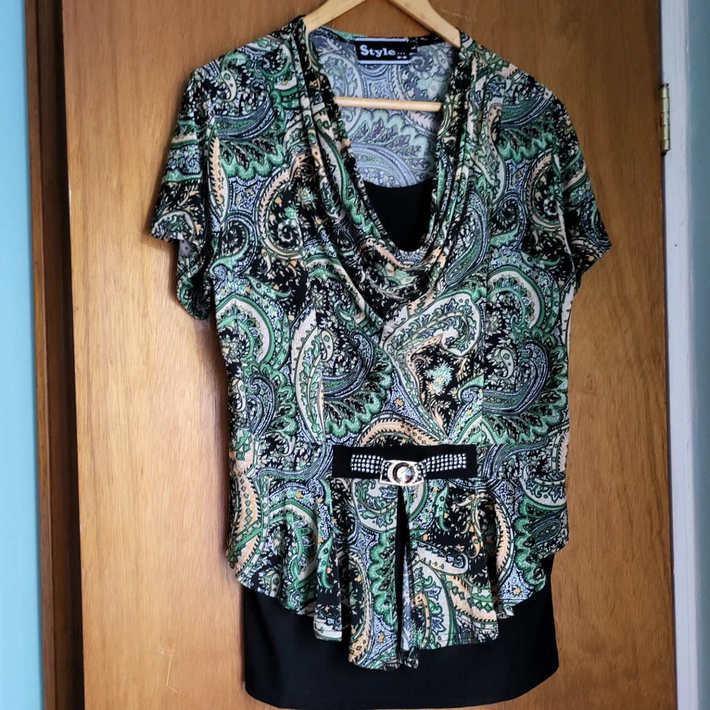 Style Paisley Print Blouse Size L