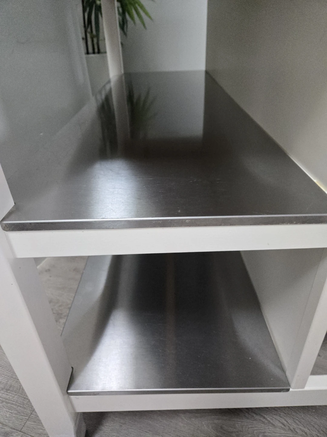 Ikea stenstorp kitchen island with real butcher block w 2 stools - photo 5